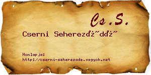 Cserni Seherezádé névjegykártya